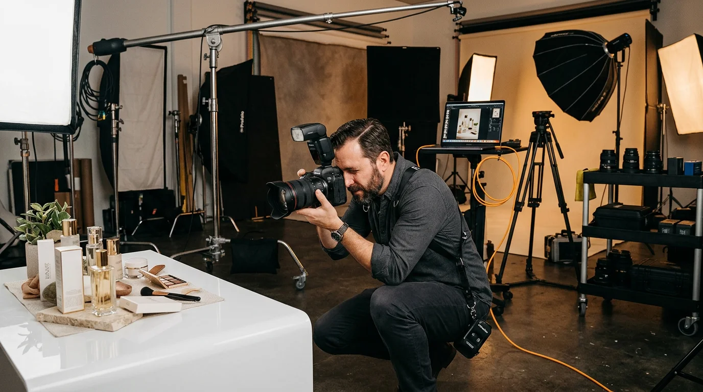 Hire a photographer for product shots