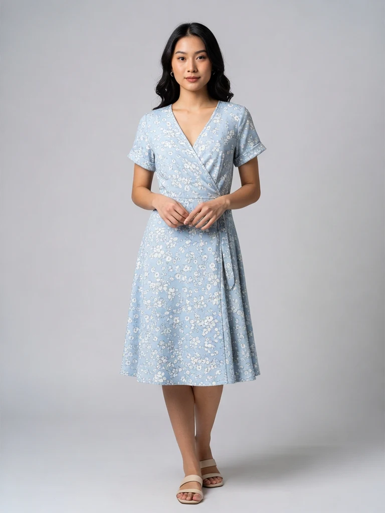 碎花连衣裙 - after