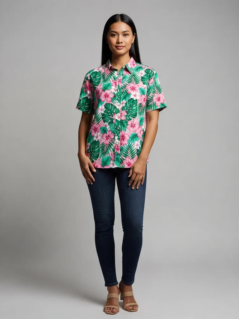 碎花衬衫 - after